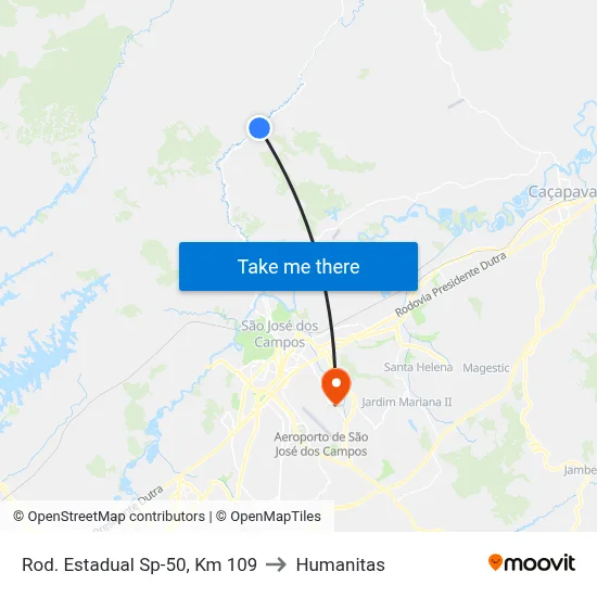 Rod. Estadual Sp-50, Km 109 to Humanitas map
