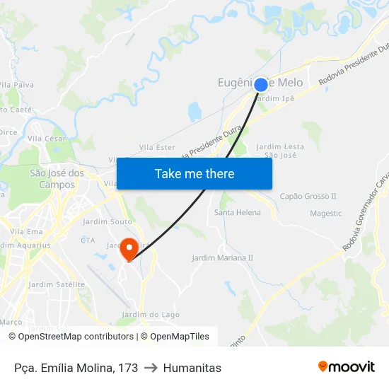 Pça. Emília Molina, 173 to Humanitas map