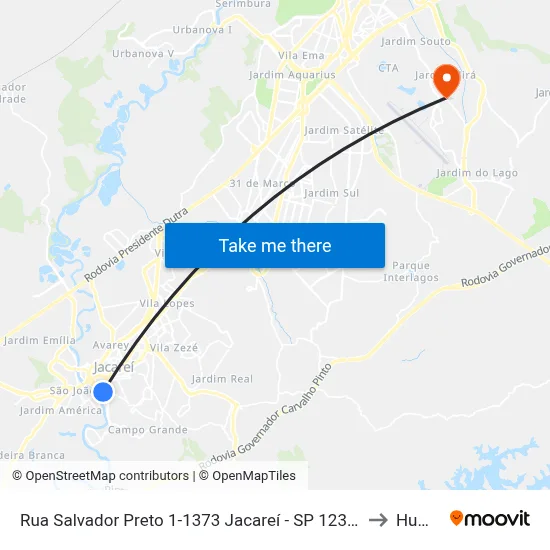 Rua Salvador Preto 1-1373 Jacareí - SP 12308-650 República Federativa Do Brasil to Humanitas map