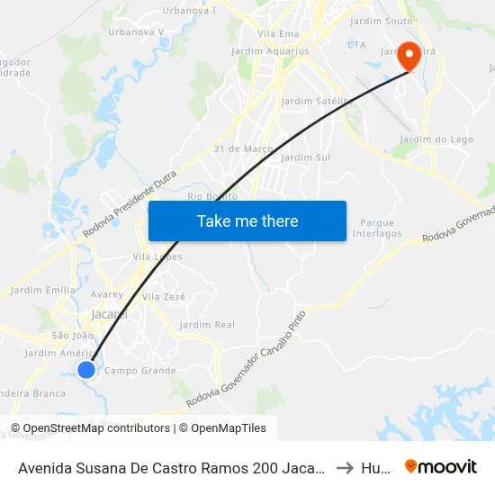 Avenida Susana De Castro Ramos 200 Jacareí - SP 12319-480 República Federativa Do Brasil to Humanitas map