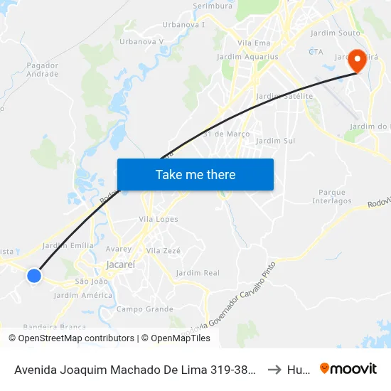 Avenida Joaquim Machado De Lima 319-387 - Jardim Nova Esperança Jacareí - SP 12324-325 Brasil to Humanitas map