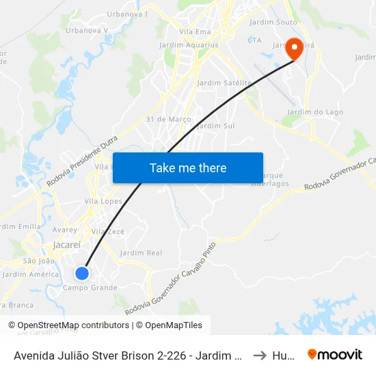 Avenida Julião Stver Brison 2-226 - Jardim Maria Amelia Jacareí - SP 12318-010 Brasil to Humanitas map