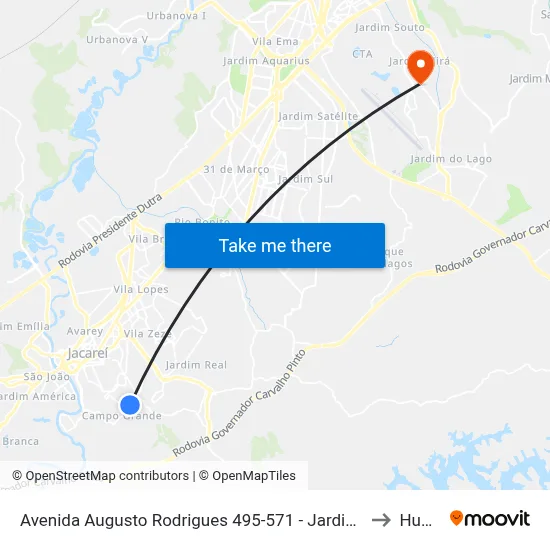 Avenida Augusto Rodrigues 495-571 - Jardim Maria Amelia Jacareí - SP 12318-690 Brasil to Humanitas map