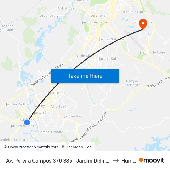 Av. Pereira Campos 370-386 - Jardim Didinha Jacareí - SP 12320-670 Brasil to Humanitas map