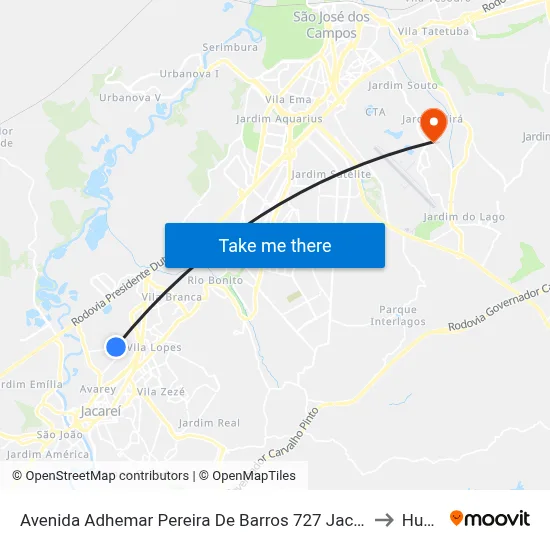 Avenida Adhemar Pereira De Barros 727 Jacareí - SP 12328-300 República Federativa Do Brasil to Humanitas map