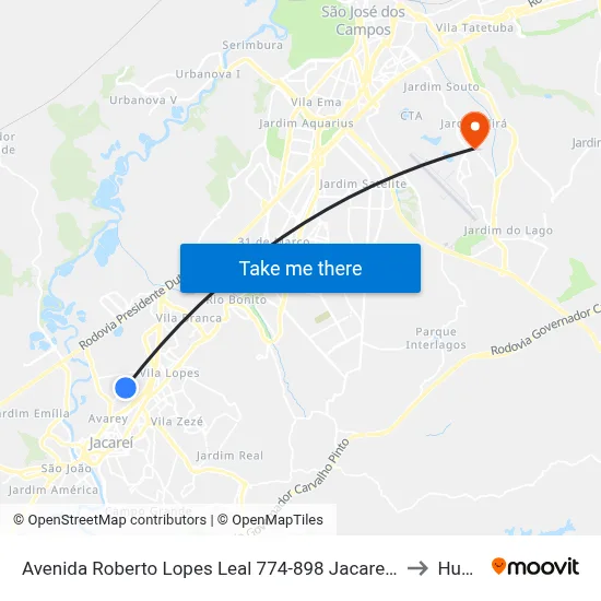 Avenida Roberto Lopes Leal 774-898 Jacareí - SP 12328-141 República Federativa Do Brasil to Humanitas map