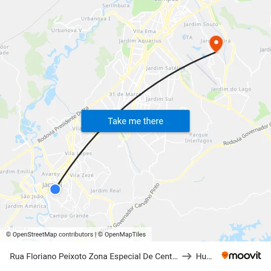 Rua Floriano Peixoto Zona Especial De Centro (Zec) Jacareí - São Paulo 12309 Brasil to Humanitas map
