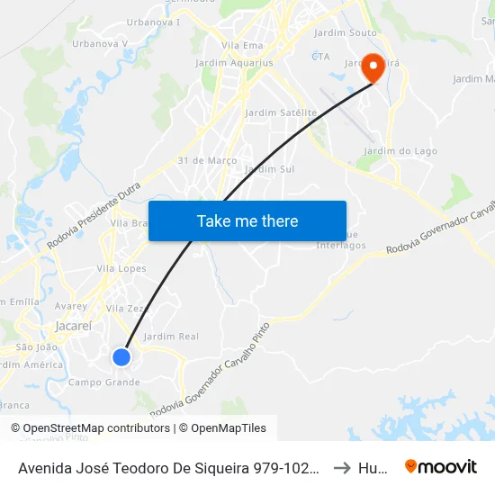 Avenida José Teodoro De Siqueira 979-1021 - Jardim Maria Amelia Jacareí - SP Brasil to Humanitas map