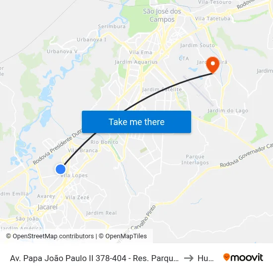 Av. Papa João Paulo II 378-404 - Res. Parque Dos Sinos Jacareí - SP 12328-514 Brasil to Humanitas map
