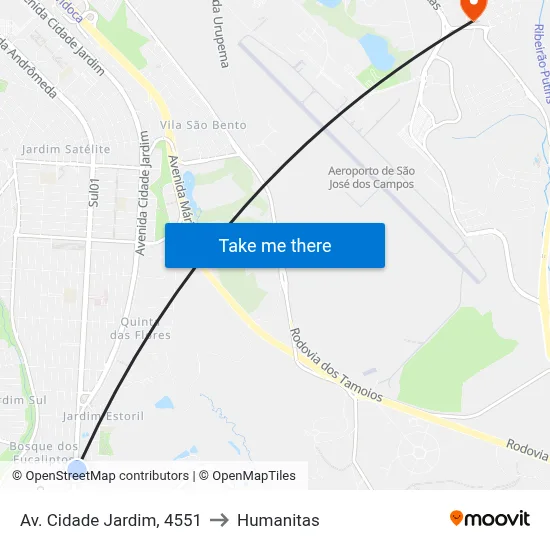 Av. Cidade Jardim, 4551 to Humanitas map