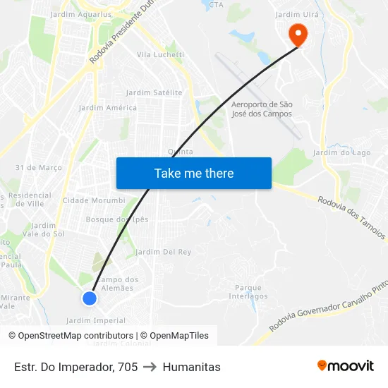 Estr. Do Imperador, 705 to Humanitas map