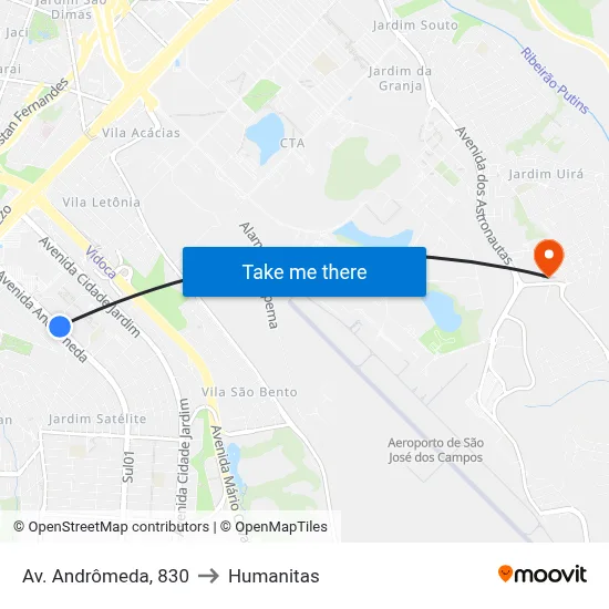 Av. Andrômeda, 830 to Humanitas map