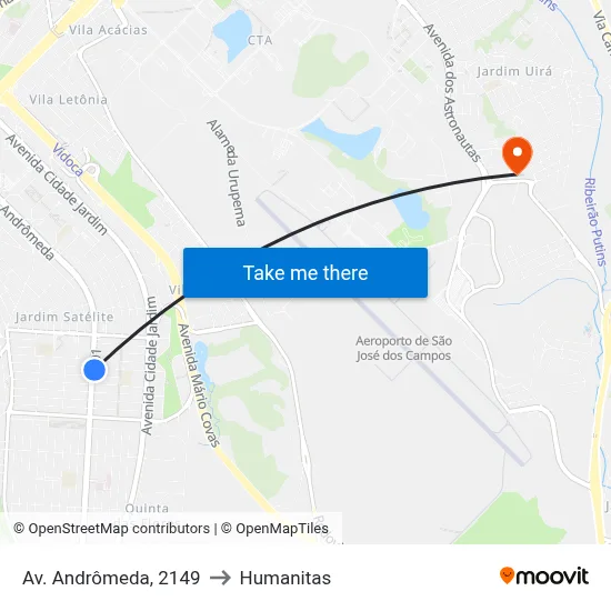 Av. Andrômeda, 2149 to Humanitas map