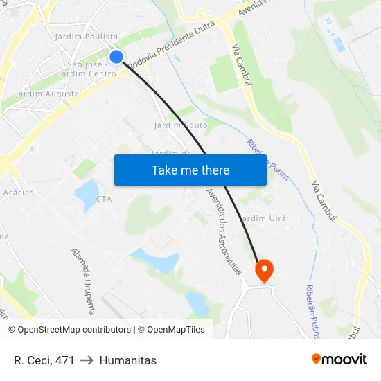 R. Ceci,  471 to Humanitas map