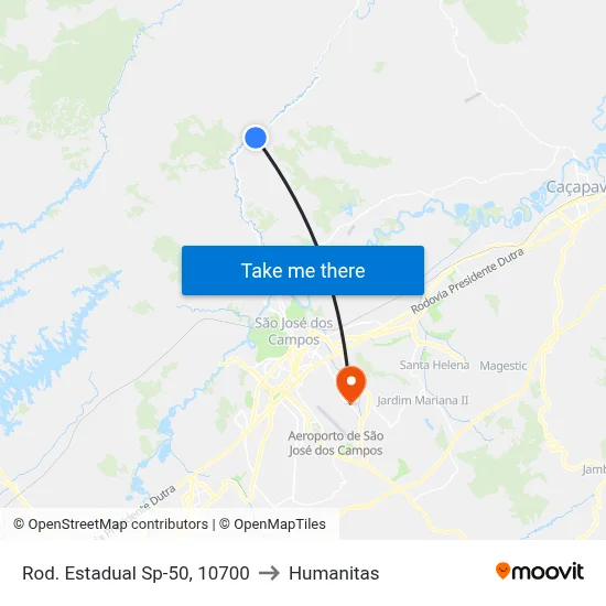 Rod. Estadual Sp-50, 10700 to Humanitas map