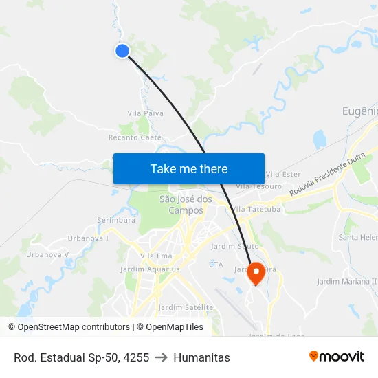 Rod. Estadual Sp-50, 4255 to Humanitas map