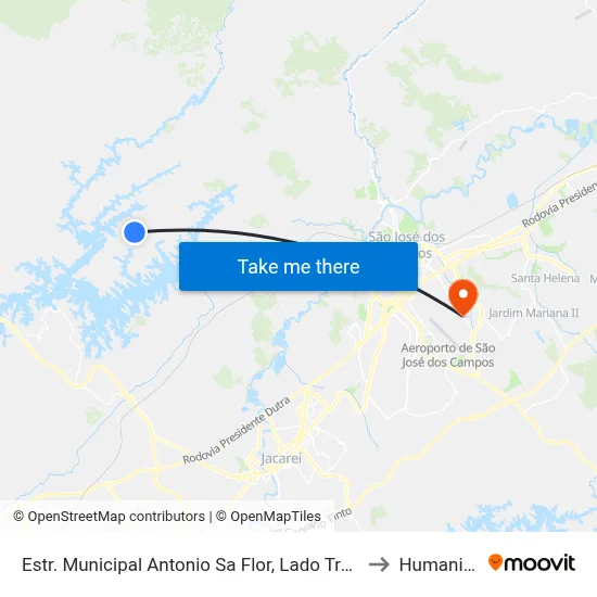 Estr. Municipal Antonio Sa Flor, Lado Travessa to Humanitas map
