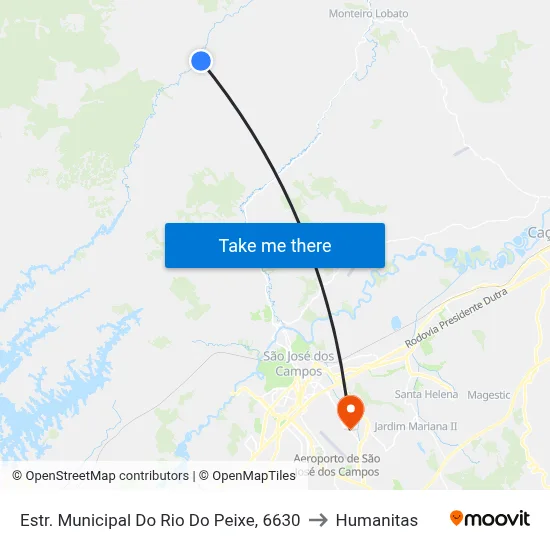 Estr. Municipal Do Rio Do Peixe, 6630 to Humanitas map