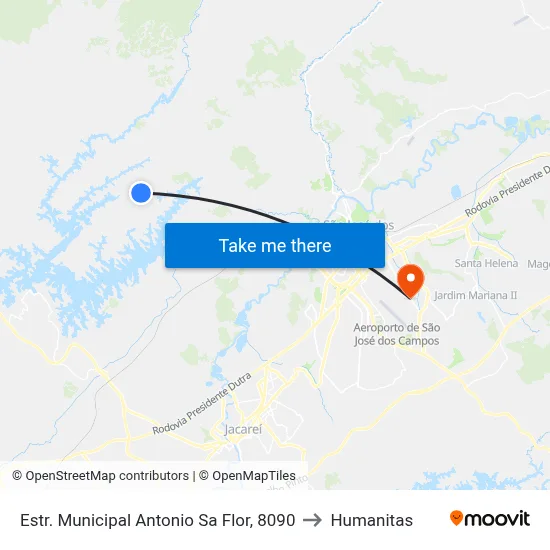 Estr. Municipal Antonio Sa Flor, 8090 to Humanitas map