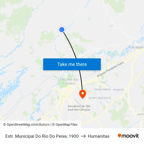 Estr. Municipal Do Rio Do Peixe, 1900 to Humanitas map