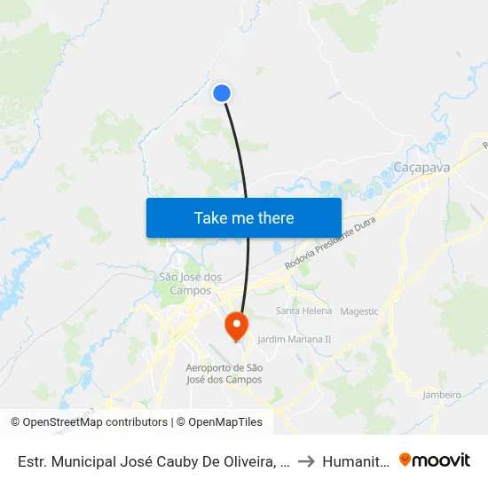 Estr. Municipal José Cauby De Oliveira, 715 to Humanitas map