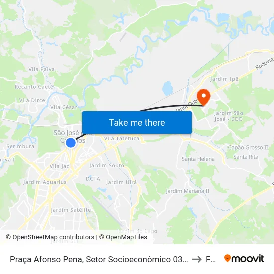 Praça Afonso Pena, Setor Socioeconômico 03, São José Dos Campos - São Paulo, 12210, Brasil - Centro, São José Dos Campos to Fatec - Sjc map