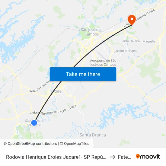 Rodovia Henrique Eroles Jacareí - SP República Federativa Do Brasil to Fatec - Sjc map