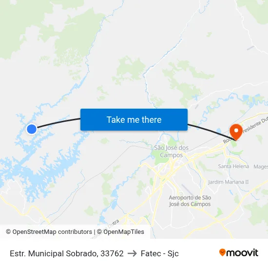 Estr. Municipal Sobrado, 33762 to Fatec - Sjc map