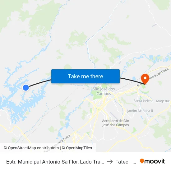 Estr. Municipal Antonio Sa Flor, Lado Travessa to Fatec - Sjc map