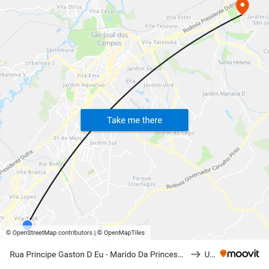 Rua Principe Gaston D Eu - Marido Da Princesa Isabel Zona Preferencial 01 - Zap 1 Jacareí - São Paulo 12310 Brasil to Unifesp map