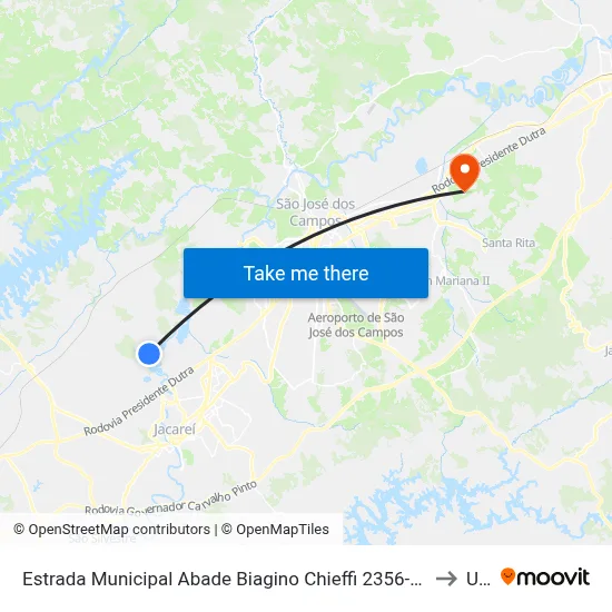 Estrada Municipal Abade Biagino Chieffi 2356-2384 - Pagador De Andrade Parque Meia Lua Jacareí - SP 12334-480 Brasil to Unifesp map