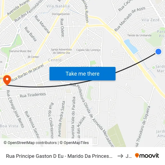 Rua Principe Gaston D Eu - Marido Da Princesa Isabel Zona Preferencial 01 - Zap 1 Jacareí - São Paulo 12310 Brasil to Jacareí map