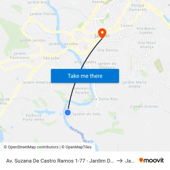 Av. Suzana De Castro Ramos 1-77 - Jardim Do Vale Jacareí - SP Brasil to Jacareí map