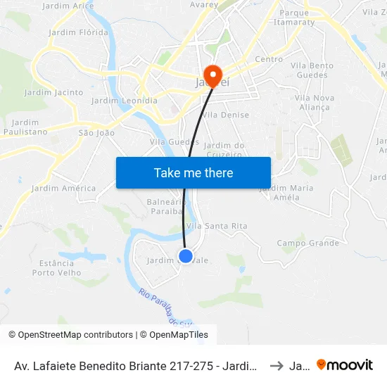 Av. Lafaiete Benedito Briante 217-275 - Jardim Do Vale Jacareí - SP 12319-440 Brasil to Jacareí map
