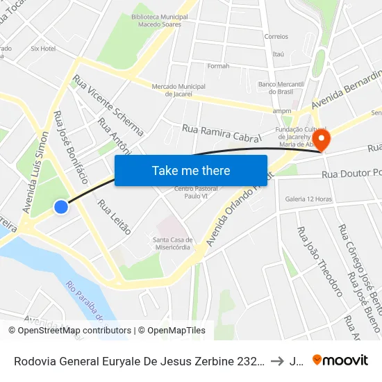 Rodovia General Euryale De Jesus Zerbine 232-404 Jacareí - SP 12327-060 República Federativa Do Brasil to Jacareí map