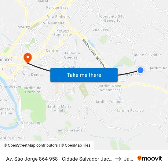 Av. São Jorge 864-958 - Cidade Salvador Jacareí - SP 12312-130 Brasil to Jacareí map