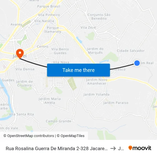 Rua Rosalina Guerra De Miranda 2-328 Jacareí - SP 12312-400 República Federativa Do Brasil to Jacareí map