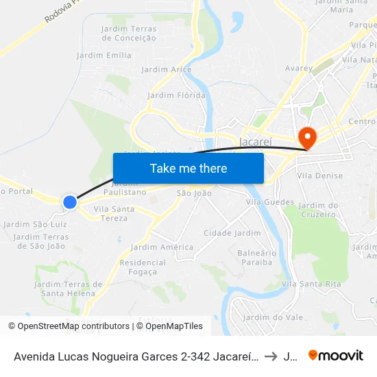 Avenida Lucas Nogueira Garces 2-342 Jacareí - SP 12324-000 República Federativa Do Brasil to Jacareí map