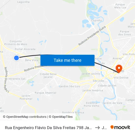 Rua Engenheiro Flávio Da Silva Freitas 798 Jacareí - SP 12330-170 República Federativa Do Brasil to Jacareí map