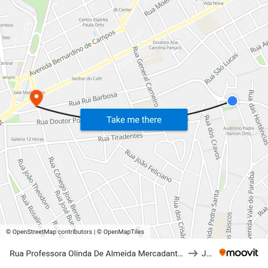 Rua Professora Olinda De Almeida Mercadante 466-526 - Centro Jacareí - SP 12308-420 Brasil to Jacareí map