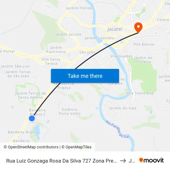 Rua Luiz Gonzaga Rosa Da Silva 727 Zona Preferencial 02 - Zap 2 A Jacareí - São Paulo 12323-370 Brasil to Jacareí map