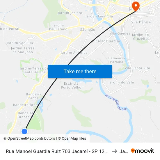 Rua Manoel Guardia Ruiz 703 Jacareí - SP 12323-650 República Federativa Do Brasil to Jacareí map