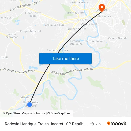 Rodovia Henrique Eroles Jacareí - SP República Federativa Do Brasil to Jacareí map