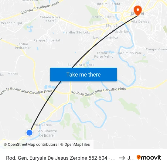 Rod. Gen. Euryale De Jesus Zerbine 552-604 - Zona De Adensamento Controlado (Zac - São Silvestre) Jacareí - SP Brasil to Jacareí map