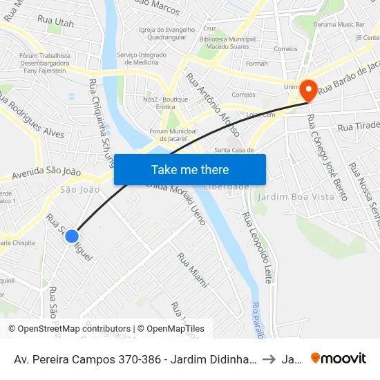 Av. Pereira Campos 370-386 - Jardim Didinha Jacareí - SP 12320-670 Brasil to Jacareí map