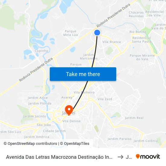 Avenida Das Letras Macrozona Destinação Industrial (Mdi - São Silvestre) Jacareí - São Paulo 12301 Brasil to Jacareí map