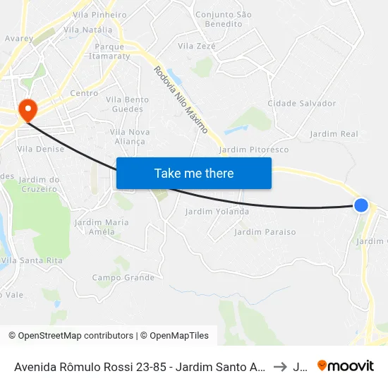 Avenida Rômulo Rossi 23-85 - Jardim Santo Antonio Da Boa Vista SP República Federativa Do Brasil to Jacareí map