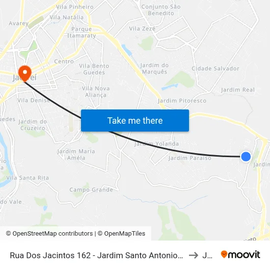 Rua Dos Jacintos 162 - Jardim Santo Antonio Da Boa Vista Jacareí - SP 12315-620 Brasil to Jacareí map