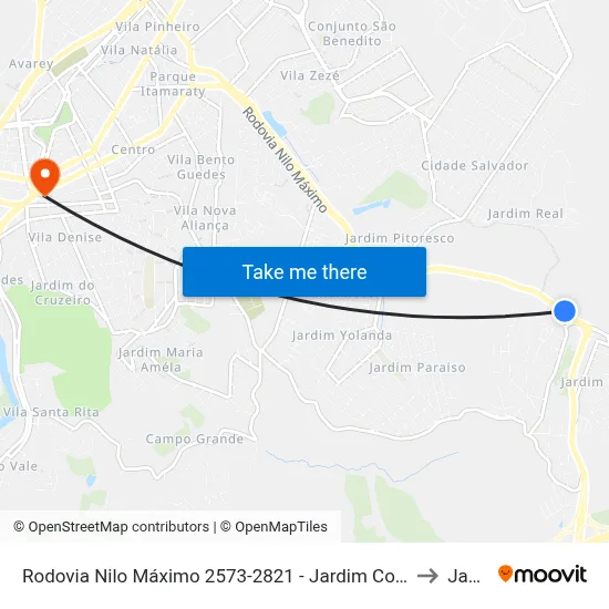 Rodovia Nilo Máximo 2573-2821 - Jardim Colonia Jacareí - SP Brasil to Jacareí map