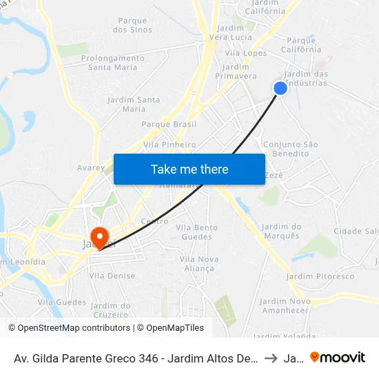 Av. Gilda Parente Greco 346 - Jardim Altos De Santana II Jacareí - SP 12306-766 Brasil to Jacareí map